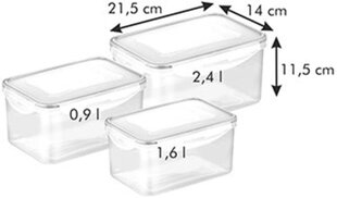 Набор коробок для закусок Tescoma Freshbox, 3 шт. цена и информация | Контейнеры для хранения продуктов | hansapost.ee