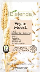 Увлажняющая маска для лица Bielenda Vegan Muesli 2в1 8 г цена и информация | Маски для лица, патчи для глаз | hansapost.ee