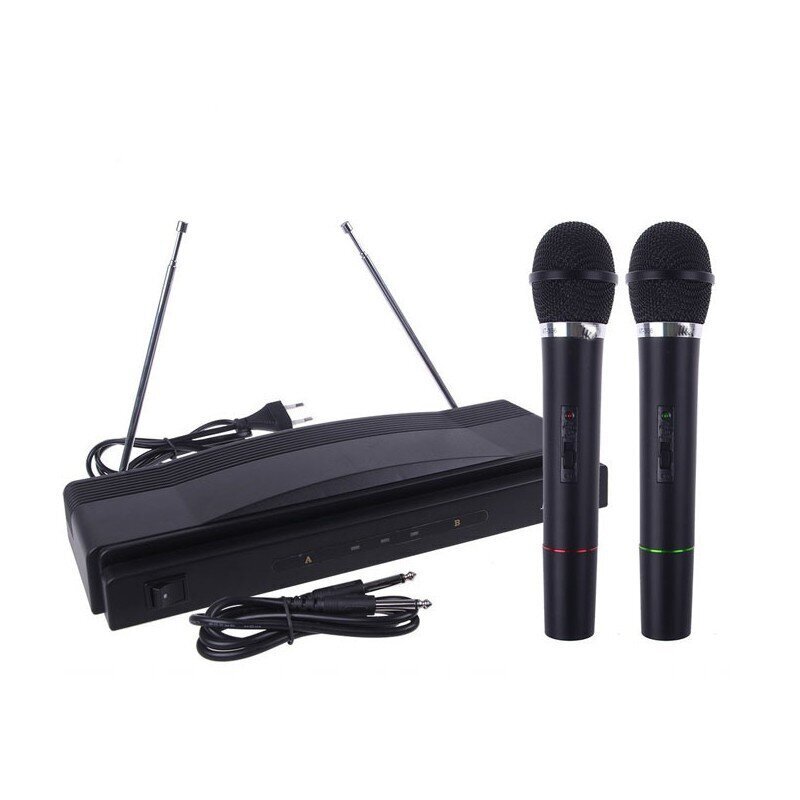 Karaokesüsteem 2x juhtmeta mikrofon + jaam цена и информация | Mikrofonid | hansapost.ee