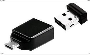 Verbatim USB DRIVE 2.0 NANO 16Гб STORE 'N' STAY + OTG Adapter цена и информация | USB накопители данных | hansapost.ee