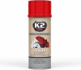 Pidurisadula värv K2 Caliper 400 ml, punane hind ja info | Autokeemia | hansapost.ee