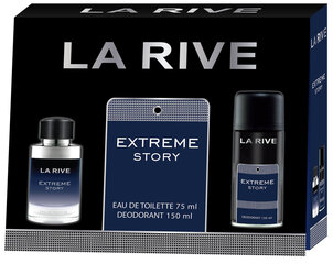 Комплект La Rive Extreme Story: edt 75 млl + дезодорант 150 мл цена и информация | Мужские духи | hansapost.ee
