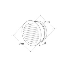 Ventilatsioonirest Awenta, 125mm, valge hind ja info | Vannitoa ventilaatorid | hansapost.ee