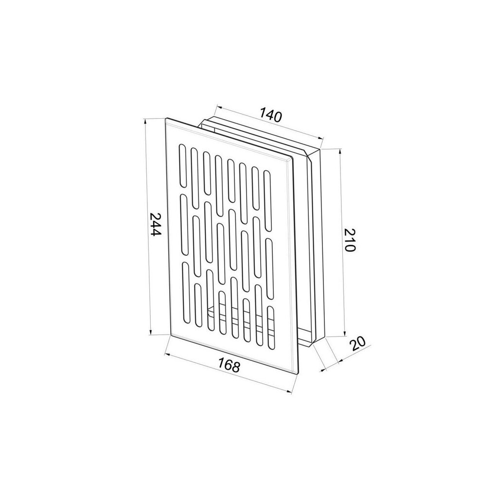 Ventilatsioonirest Awenta, 14*21, roostevaba teras цена и информация | Vannitoa ventilaatorid | hansapost.ee