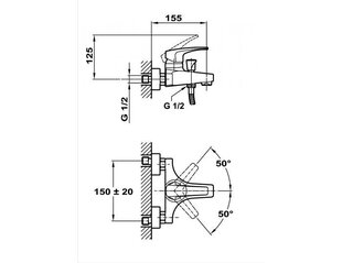 Vannitoa segisti Teka MB2 202K hind ja info | Vannitoa segistid | hansapost.ee