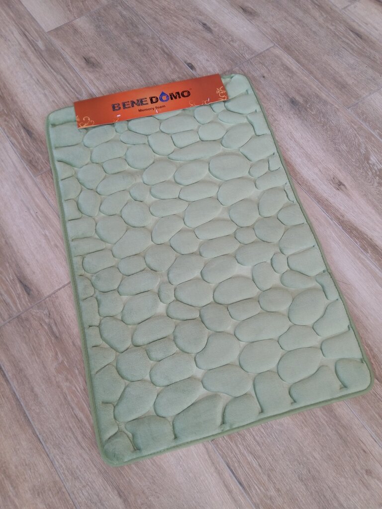 Vannitoavaip Memory foam "Benedomo" 50x80 LZ-2 Green hind ja info | Vannitoa aksessuaarid | hansapost.ee