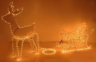 Световая декорация "Oлень с санями", 504 LED цена и информация | Декорации | hansapost.ee