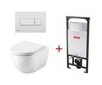 WC-komplekt Ravak: varjatud raam + klosett + nupp + Soft Close kaas цена и информация | WС-potid | hansapost.ee