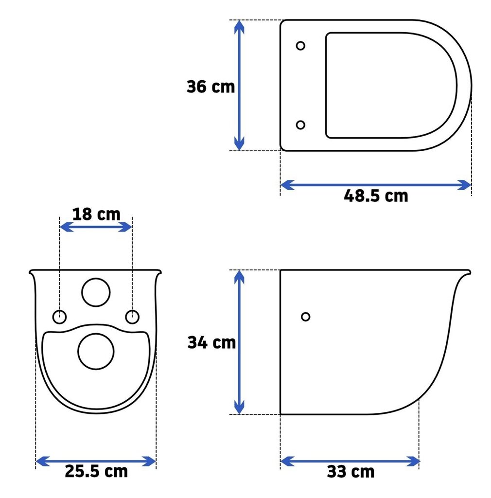 WC pott REA Lucio Rimless Slim aeglaselt sulgua kaanega hind ja info | WС-potid | hansapost.ee