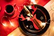 Jõuluteemaline söögiriistade komplekt „Hirv“, 4 tk, punane hind ja info | Jõulukaunistused | hansapost.ee