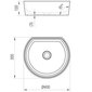 Pinnapealne kraanikauss Ravak Moon 1C 40x35,5 cm hind ja info | Vannitoa valamud, kraanikausid | hansapost.ee