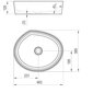 Pinnapealne kraanikauss Ravak Moon 3 46,3x38,9 cm hind ja info | Vannitoa valamud, kraanikausid | hansapost.ee