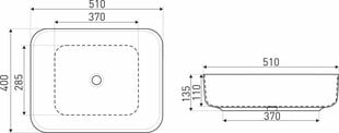 Керамическая раковина Kerra KR 384 цена и информация | Раковины | hansapost.ee