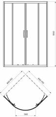 Угловая душевая кабина KOLO Rekord 90x90 см цена и информация | Душевые кабины | hansapost.ee