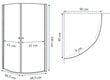 Dušikabiin Round Space 90x90 hind ja info | Dušikabiinid | hansapost.ee