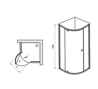 Sektor dušikabiin Ravak PSKK3, 90x90 cm hind ja info | Dušikabiinid | hansapost.ee