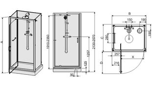 Душевая кабина Sanplast Classic II kpl-KCDJwn/CLII 80-100s цена и информация | Душевые кабины | hansapost.ee
