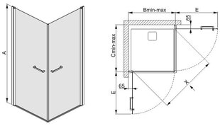 Угловой душ Sanplast Prestige III KN2 / PR III 90s, профиль bahama светло-коричневый цена и информация | Душевые кабины | hansapost.ee