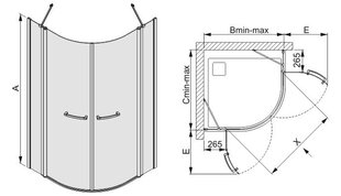 Угловая душевая кабина Sanplast Prestige III KP4/PR III 100s, профиль матовый серебряный  цена и информация | Душевые кабины | hansapost.ee