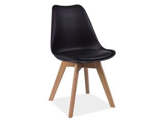 Комплект из 4 стульев Kris, чёрный/дуб цена и информация | Стулья для кухни и столовой | hansapost.ee
