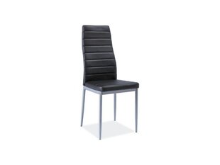 4 tooli komplekt H 261, kroom/must hind ja info | Köögitoolid, söögitoolid | hansapost.ee