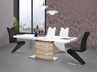 Комплект из 2 стульев H090, белый/хром цена и информация | Стулья для кухни и столовой | hansapost.ee