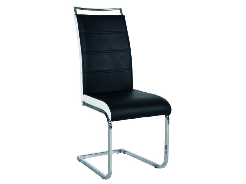 4 tooli komplekt H441, must/valge I цена и информация | Köögitoolid, söögitoolid | hansapost.ee
