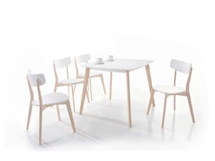 Комплект стульев (4 шт.) Tibi, белый цена и информация | Стулья для кухни и столовой | hansapost.ee