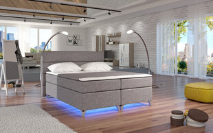 Voodi Amadeo LED valgustusega 160x200 cm, hall I цена и информация | Кровати | hansapost.ee