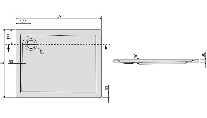 Dušialus Sanplast Prestige B/PR 75x90x3 hind ja info | Dušialused | hansapost.ee