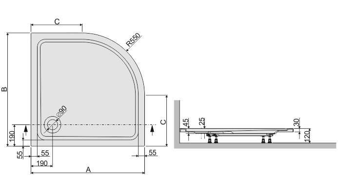 Dušialus Sanplast Free Line BP/Free 80x80x2,5 hind ja info | Dušialused | hansapost.ee