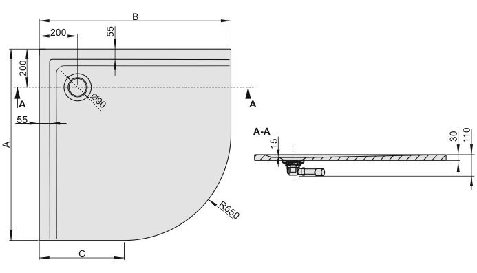 Dušialus Sanplast Space Mineral BP-M/Space 80x80x1,5 värv valge цена и информация | Dušialused | hansapost.ee