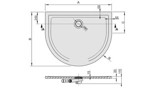 Dušialus Sanplast Space Mineral BPP-M/Space 100x100x1,5 värv hall asfalt hind ja info | Dušialused | hansapost.ee