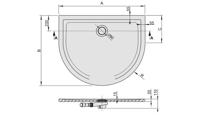 Dušialus Sanplast Space Mineral BPP-M/Space 100x100x1,5 värv hall asfalt цена и информация | Dušialused | hansapost.ee