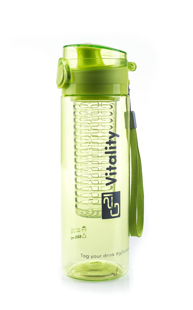 Joogipudel G21 Vitality 600 ml (mahl, smuuti), roheline hind ja info | Joogipudelid | hansapost.ee