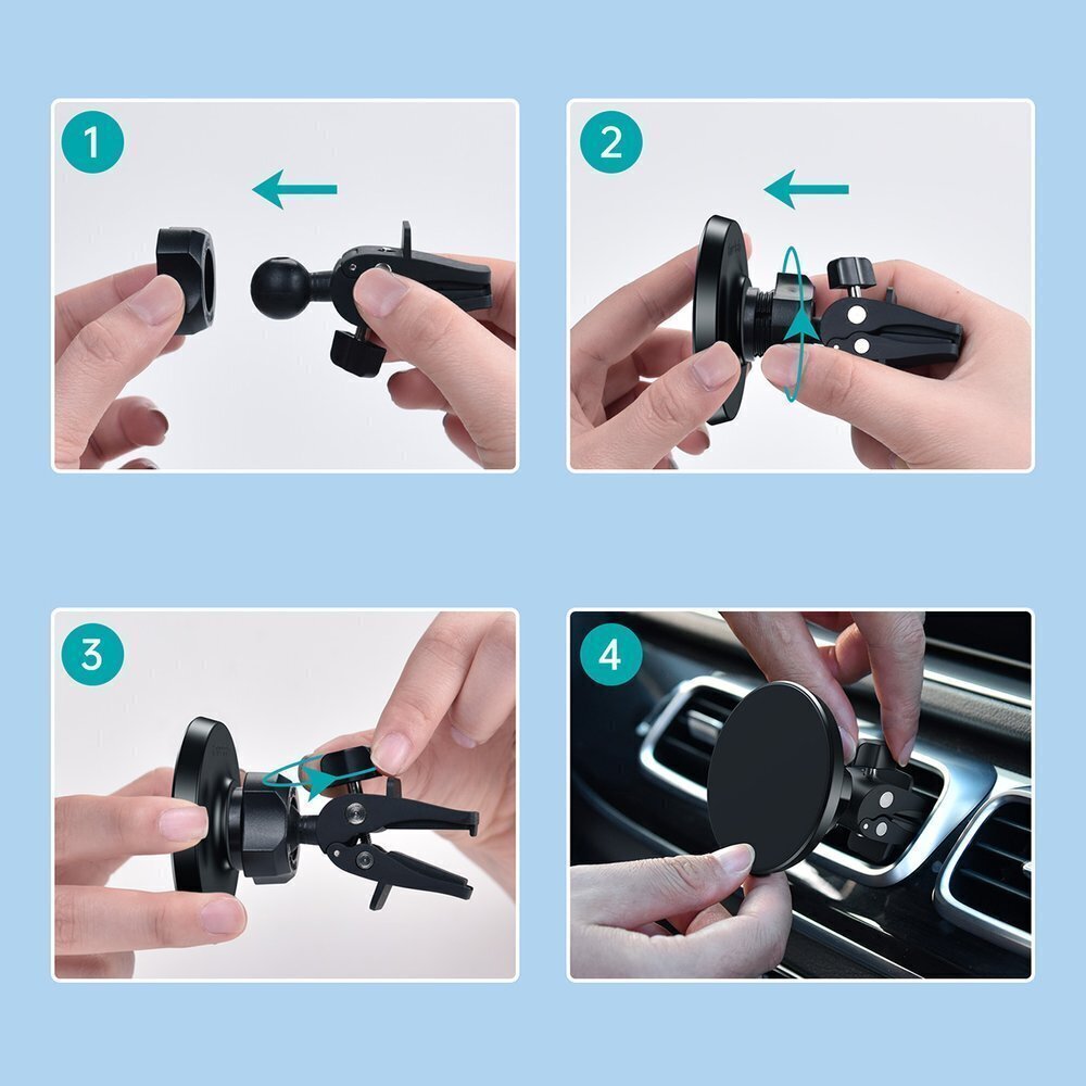 Держатель для телефона Держатель для телефона Choetech Magnetic Car Air  Vent Mount Air Vent Mount для iPhone, черный (AT0004) цена | hansapost.ee