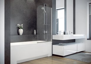 Мобильная стеклянная стена для ванной Besco Ambition 1 Clear цена и информация | Аксессуары для ванн, душевых кабин | hansapost.ee