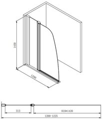 Mobiilne vanni klaassein Besco Avis price and information | Bathroom accessories | hansapost.ee