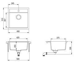 Kunstgraniidist köögivalamu Aquasanita Tesa SQT100, 111 Silica price and information | Kitchen sinks | hansapost.ee