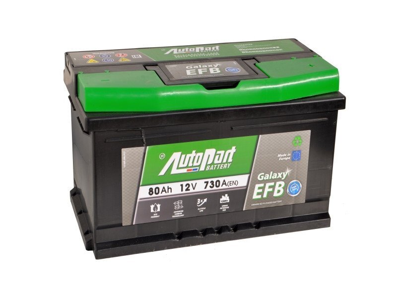 Aku 80AH 730A EFB GALAXY START STOP price and information | Autoakud | hansapost.ee