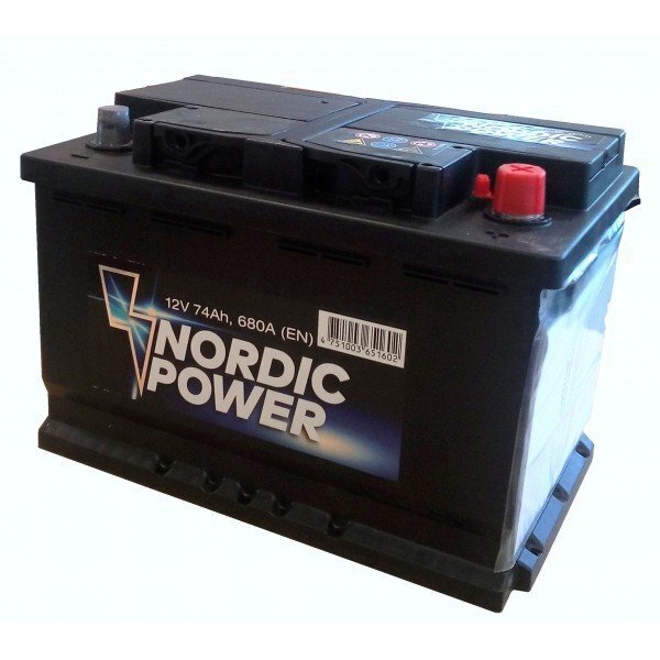 Aku Nordic Power 74 Ah 680A 12V hind ja info | Autoakud | hansapost.ee