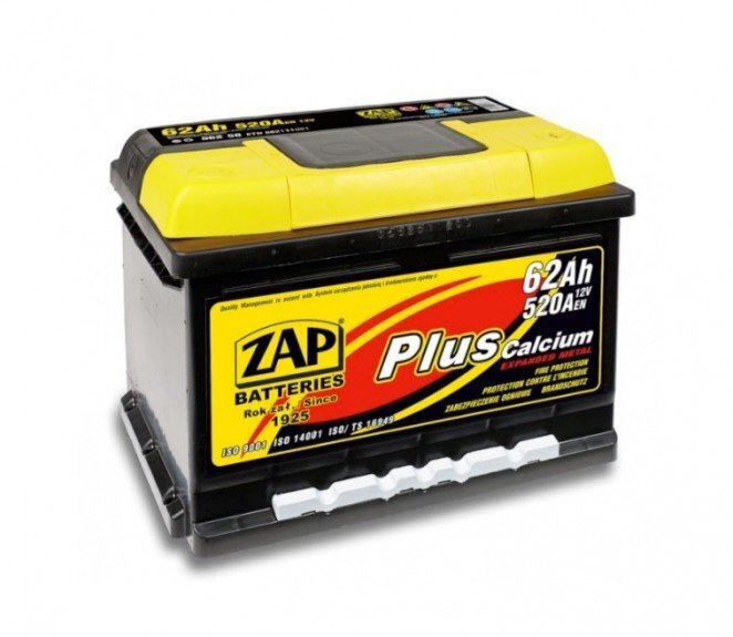Aku ZAP Plus (+ -) 62Ah 520A цена и информация | Autoakud | hansapost.ee