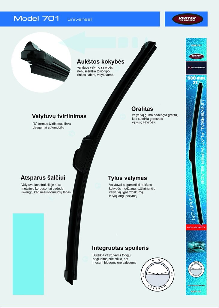 Kojamees 701 Vertex 21" (530mm) 1 tk цена и информация | Kojamehed | hansapost.ee