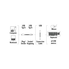 USB-удлинитель Hama (39722), тип AA, 0,25 м, серый цена и информация | Кабели и провода | hansapost.ee