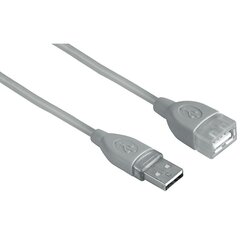 Pikendatav USB juhe Hama (39722), tüüp AA, 0.25 m, hall hind ja info | Juhtmed ja kaablid | hansapost.ee