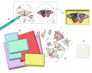 Loominguline värvimiskomplekt Djeco Putukad DJ08619 цена и информация | Принадлежности для рисования, лепки | hansapost.ee