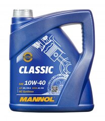 Poolsünteetiline Mannol Classic 10W-40 4l hind ja info | Mootoriõlid | hansapost.ee