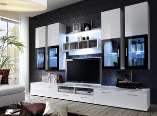 Sektsioon Lyra, valge/must price and information | Sectional cabinets | hansapost.ee