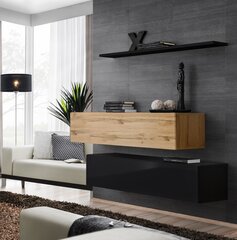 Комплект мебели для гостиной Switch SB 2, дуб/черный цена и информация | Секции | hansapost.ee