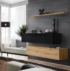 Комплект мебели для гостиной Switch SB 2, черный / дуб цена и информация | Секции | hansapost.ee